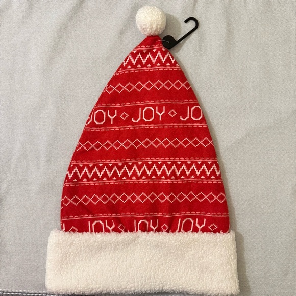 Old Navy JOY red holiday Santa hat - Picture 2 of 2